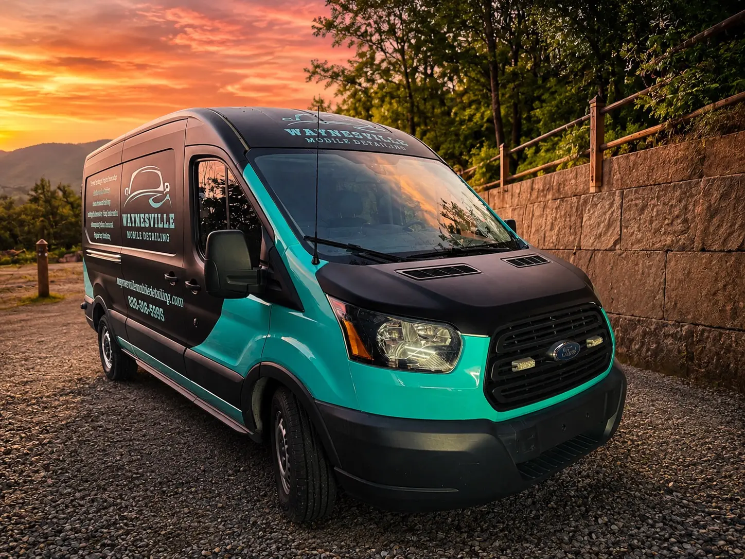 Waynesville Mobile Detailing branded service van